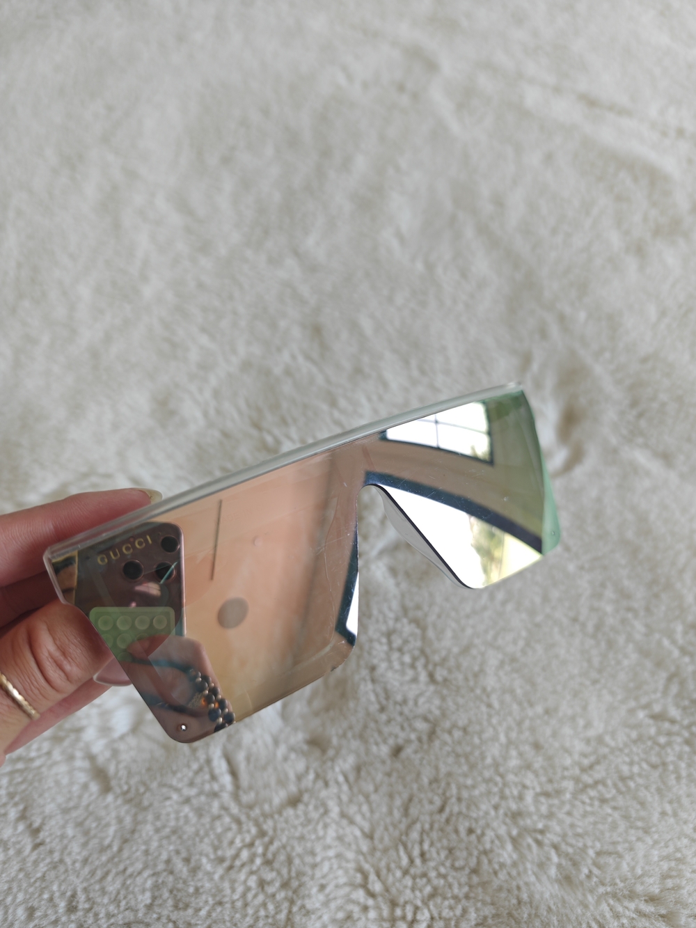 Gucci Women's Iridescent Shield Sunglasses